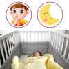 Amilian Bettumrandung Nest Kopfschutz Nestchen, Bettnestchen Baby Kantenschutz Bettausstattung Einfarbig: Grau 420x30 Oberstoff: 100% Baumwolle, Füllung: 100% Polyester - Image 3