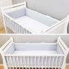 Amilian Bettumrandung Nest Kopfschutz Nestchen, Bettnestchen Baby Kantenschutz Bettausstattung Einfarbig: Grau 360x30 Oberstoff: 100% Baumwolle, Füllung: 100% Polyester - Image 6