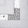 Amilian Baby Krabbeldecke Patchworkdecke als Geschenk Spieldecke Laufgittereinlage Kuscheldecke Spielmatte Matte Baumwolle Patchwork M059 (145x145cm) Oberstoff: 100% Baumwolle, Füllung: 100% Polyester - Image 6