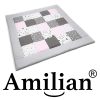 Amilian Baby Krabbeldecke Patchworkdecke als Geschenk Spieldecke Laufgittereinlage Kuscheldecke Spielmatte Matte Baumwolle Patchwork M059 (145x145cm) Oberstoff: 100% Baumwolle, Füllung: 100% Polyester - Image 7