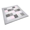 Amilian Krabbeldecke Patchworkdecke Spieldecke Decke (M059) (125x125 cm) Oberstoff: 100% Baumwolle, Füllung: 100% Polyester - Image 4