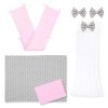 Amilian Baby Bettwäsche 7tlg Set mit Nestchen Kinderbettwäsche 100x135 Betthimmel Stern (A3)/ Sternchen Weiß auf Rosa (Chiffonhimmel) 100% Baumwolle 100% Polyester Oberstoff: 100% Baumwolle, Füllung: 100% Polyester Oberstoff: 100% Baumwolle, Füllung: 100% Polyester - Image 2