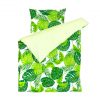 Amilian Kinderbettwäsche 2-teilig 100% Baumwolle Babybettwäsche für Baby Bettbezug 100x135cm, Kopfkissenbezug 40x60cm, Blätter Grün 100% Baumwolle