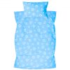 Amilian Kinderbettwäsche 2-teilig 100% Baumwolle 100 x 135 cm, Kopfkissenbezug 40 x 60 cm, mit Hotelverschluß Herzen Blau 100% Baumwolle
