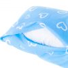 Amilian Kinderbettwäsche 2-teilig 100% Baumwolle 100 x 135 cm, Kopfkissenbezug 40 x 60 cm, mit Hotelverschluß Herzen Blau 100% Baumwolle - Image 5