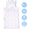 Amilian Kinderbettwäsche 2-teilig 100% Baumwolle Babybettwäsche für Baby Bettbezug 100x135cm, Kopfkissenbezug 40x60cm, Sternchen Groß Rosa 100% Baumwolle - Image 2