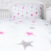 Amilian Kinderbettwäsche 2-teilig 100% Baumwolle Babybettwäsche für Baby Bettbezug 100x135cm, Kopfkissenbezug 40x60cm, Sternchen Groß Rosa 100% Baumwolle - Image 6