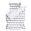 Amilian Kinderbettwäsche 2-teilig 100% Baumwolle Babybettwäsche für Baby Bettbezug 100x135cm, Kopfkissenbezug 40x60cm, Elefant Grau Zickzack Grau 100% Baumwolle