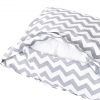 Amilian Kinderbettwäsche 2-teilig 100% Baumwolle Babybettwäsche für Baby Bettbezug 100x135cm, Kopfkissenbezug 40x60cm, Elefant Grau Zickzack Grau 100% Baumwolle - Image 5
