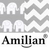 Amilian Kinderbettwäsche 2-teilig 100% Baumwolle Babybettwäsche für Baby Bettbezug 100x135cm, Kopfkissenbezug 40x60cm, Elefant Grau Zickzack Grau 100% Baumwolle - Image 7