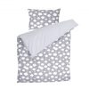 Amilian Kinderbettwäsche 2-teilig 100% Baumwolle Babybettwäsche für Baby Bettbezug 100x135cm, Kopfkissenbezug 40x60cm, Leiter Grau Hellgrau 100% Baumwolle