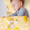 Amilian Kinderbettwäsche 2-teilig 100% Baumwolle Babybettwäsche für Baby Bettbezug 100x135cm, Kopfkissenbezug 40x60cm, Bär auf der Leiter Ecru 100% Baumwolle - Image 3