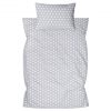 Amilian Kinderbettwäsche 2-teilig Babybettwäsche für Baby Bettbezug 100x135cm, Kopfkissenbezug 40x60cm, Sternchen Grau auf Weiß Sternchen Grau 100% Baumwolle