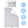 Amilian Kinderbettwäsche 2-teilig Babybettwäsche für Baby Bettbezug 100x135cm, Kopfkissenbezug 40x60cm, Sternchen Grau auf Weiß Sternchen Grau 100% Baumwolle - Image 2