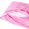 Amilian Kinderbettwäsche 2-teilig 100% Baumwolle Babybettwäsche für Baby Bettbezug 100x135cm, Kopfkissenbezug 40x60cm, Herzen Rosa 100% Baumwolle - Image 5
