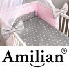 Amilian Baby Bettwäsche 7tlg Set mit Nestchen Kinderbettwäsche 100x135 Betthimmel Stern (A3)/ Sternchen Weiß auf Rosa (Chiffonhimmel) 100% Baumwolle 100% Polyester Oberstoff: 100% Baumwolle, Füllung: 100% Polyester Oberstoff: 100% Baumwolle, Füllung: 100% Polyester - Image 7