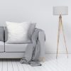 Amilian Dekokissen Kissenbezug Kissen 80cm x 80cm Tupfen Grau 100% Baumwolle - Image 2