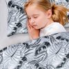 Amilian Kinderbettwäsche 2-teilig 100% Baumwolle Babybettwäsche für Baby Bettbezug 100x135cm, Kopfkissenbezug 40x60cm, Monstera Grau 100% Baumwolle - Image 3