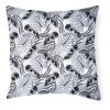 Amilian Dekokissen Kissenbezug Kissen 80cm x 80cm Monstera Grau 100% Baumwolle