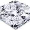 Amilian Dekokissen Kissenbezug Kissen 80cm x 80cm Monstera Grau 100% Baumwolle - Image 4
