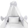 Amilian Baby Bettwäsche 7tlg Set mit Nestchen Kinderbettwäsche 100×135 Betthimmel Babybettwäsche für Baby Tupfen Grau Hellgrau (Vollstoffhimmel) 100% Baumwolle 100% Baumwolle Oberstoff: 100% Baumwolle, Füllung: 100% Polyester Oberstoff: 100% Baumwolle, Füllung: 100% Polyester