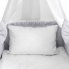 Amilian Baby Bettwäsche 7tlg Set mit Nestchen Kinderbettwäsche 100×135 Betthimmel Babybettwäsche für Baby Tupfen Grau Hellgrau (Vollstoffhimmel) 100% Baumwolle 100% Baumwolle Oberstoff: 100% Baumwolle, Füllung: 100% Polyester Oberstoff: 100% Baumwolle, Füllung: 100% Polyester - Image 3