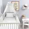 Amilian Baby Bettwäsche 7tlg Set mit Nestchen Kinderbettwäsche 100×135 Betthimmel Babybettwäsche für Baby Tupfen Grau Hellgrau (Vollstoffhimmel) 100% Baumwolle 100% Baumwolle Oberstoff: 100% Baumwolle, Füllung: 100% Polyester Oberstoff: 100% Baumwolle, Füllung: 100% Polyester - Image 5