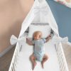 Amilian Baby Bettwäsche 7tlg Set mit Nestchen Kinderbettwäsche 100×135 Betthimmel Babybettwäsche für Baby Tupfen Grau Hellgrau (Vollstoffhimmel) 100% Baumwolle 100% Baumwolle Oberstoff: 100% Baumwolle, Füllung: 100% Polyester Oberstoff: 100% Baumwolle, Füllung: 100% Polyester - Image 7