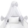 Amilian Baby Bettwäsche 7tlg Set mit Nestchen Kinderbettwäsche 100×135 Betthimmel Babybettwäsche für Baby Tupfen Grau Hellgrau (Chiffonhimmel) 100% Baumwolle 100% Polyester Oberstoff: 100% Baumwolle, Füllung: 100% Polyester Oberstoff: 100% Baumwolle, Füllung: 100% Polyester