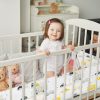 Amilian Bettumrandung Babybett weich Nestchen Kantenschutz Bettnestchen Kopfumrandung Zubehör für Laufstall Bettschlange 420 Siedlung Oberstoff: 100% Baumwolle, Füllung: 100% Polyester - Image 6