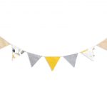 Amilian Wimpelkette Wimpelgirlande Gartendeko Stoff für Baby, Kinderzimmer, Kinder, Party, Geburtstag, Hochzeit; doppelseitig, ca. 200cm Siedlung
