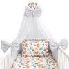 Amilian Baby Bettwäsche 7tlg Set mit Nestchen Kinderbettwäsche 100×135 Betthimmel Babybettwäsche für Baby Eichhörnchen (Chiffonhimmel) 100% Baumwolle 100% Polyester Oberstoff: 100% Baumwolle, Füllung: 100% Polyester Oberstoff: 100% Baumwolle, Füllung: 100% Polyester