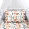 Amilian Baby Bettwäsche 7tlg Set mit Nestchen Kinderbettwäsche 100×135 Betthimmel Babybettwäsche für Baby Eichhörnchen (Chiffonhimmel) 100% Baumwolle 100% Polyester Oberstoff: 100% Baumwolle, Füllung: 100% Polyester Oberstoff: 100% Baumwolle, Füllung: 100% Polyester - Image 3