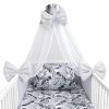 Amilian Baby Bettwäsche 7tlg Set mit Nestchen Kinderbettwäsche 100×135 Betthimmel Babybettwäsche für Baby Monstera Grau (Chiffonhimmel) 100% Baumwolle 100% Polyester Oberstoff: 100% Baumwolle, Füllung: 100% Polyester Oberstoff: 100% Baumwolle, Füllung: 100% Polyester