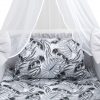 Amilian Baby Bettwäsche 7tlg Set mit Nestchen Kinderbettwäsche 100×135 Betthimmel Babybettwäsche für Baby Monstera Grau (Chiffonhimmel) 100% Baumwolle 100% Polyester Oberstoff: 100% Baumwolle, Füllung: 100% Polyester Oberstoff: 100% Baumwolle, Füllung: 100% Polyester - Image 3