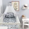 Amilian Baby Bettwäsche 7tlg Set mit Nestchen Kinderbettwäsche 100×135 Betthimmel Babybettwäsche für Baby Monstera Grau (Chiffonhimmel) 100% Baumwolle 100% Polyester Oberstoff: 100% Baumwolle, Füllung: 100% Polyester Oberstoff: 100% Baumwolle, Füllung: 100% Polyester - Image 5