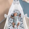 Amilian Baby Bettwäsche 7tlg Set mit Nestchen Kinderbettwäsche 100×135 Betthimmel Babybettwäsche für Baby Monstera Grau (Chiffonhimmel) 100% Baumwolle 100% Polyester Oberstoff: 100% Baumwolle, Füllung: 100% Polyester Oberstoff: 100% Baumwolle, Füllung: 100% Polyester - Image 7