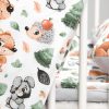 Amilian Baby Bettwäsche 7tlg Set mit Nestchen Kinderbettwäsche 100×135 Betthimmel Babybettwäsche für Baby Eichhörnchen (Vollstoffhimmel) 100% Baumwolle 100% Baumwolle Oberstoff: 100% Baumwolle, Füllung: 100% Polyester Oberstoff: 100% Baumwolle, Füllung: 100% Polyester - Image 4