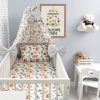Amilian Baby Bettwäsche 7tlg Set mit Nestchen Kinderbettwäsche 100×135 Betthimmel Babybettwäsche für Baby Eichhörnchen (Vollstoffhimmel) 100% Baumwolle 100% Baumwolle Oberstoff: 100% Baumwolle, Füllung: 100% Polyester Oberstoff: 100% Baumwolle, Füllung: 100% Polyester - Image 5
