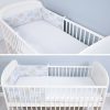 Amilian Bettumrandung Babybett weich Nestchen Kantenschutz Bettnestchen Kopfumrandung Zubehör für Laufstall Bettschlange 180 Bärchen auf Wolken Oberstoff: 100% Baumwolle, Füllung: 100% Polyester - Image 4