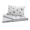 Amilian Baby Bettwäsche 7tlg Set mit Nestchen Kinderbettwäsche 100×135 Betthimmel Babybettwäsche für Baby Sternschnuppe Grau Hellgrau (Chiffonhimmel) 100% Baumwolle 100% Polyester Oberstoff: 100% Baumwolle, Füllung: 100% Polyester Oberstoff: 100% Baumwolle, Füllung: 100% Polyester - Image 2