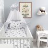 Amilian Baby Bettwäsche 7tlg Set mit Nestchen Kinderbettwäsche 100×135 Betthimmel Babybettwäsche für Baby Sternschnuppe Grau Hellgrau (Chiffonhimmel) 100% Baumwolle 100% Polyester Oberstoff: 100% Baumwolle, Füllung: 100% Polyester Oberstoff: 100% Baumwolle, Füllung: 100% Polyester - Image 5