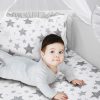 Amilian Baby Bettwäsche 7tlg Set mit Nestchen Kinderbettwäsche 100×135 Betthimmel Babybettwäsche für Baby Sternschnuppe Grau Hellgrau (Chiffonhimmel) 100% Baumwolle 100% Polyester Oberstoff: 100% Baumwolle, Füllung: 100% Polyester Oberstoff: 100% Baumwolle, Füllung: 100% Polyester - Image 6