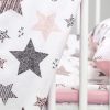 Amilian Baby Bettwäsche 7tlg Set mit Nestchen Kinderbettwäsche 100×135 Betthimmel Babybettwäsche für Baby Sternschnuppe Rosa (Chiffonhimmel) 100% Baumwolle 100% Polyester Oberstoff: 100% Baumwolle, Füllung: 100% Polyester Oberstoff: 100% Baumwolle, Füllung: 100% Polyester - Image 4