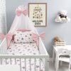 Amilian Baby Bettwäsche 7tlg Set mit Nestchen Kinderbettwäsche 100×135 Betthimmel Babybettwäsche für Baby Sternschnuppe Rosa (Chiffonhimmel) 100% Baumwolle 100% Polyester Oberstoff: 100% Baumwolle, Füllung: 100% Polyester Oberstoff: 100% Baumwolle, Füllung: 100% Polyester - Image 5