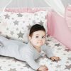 Amilian Baby Bettwäsche 7tlg Set mit Nestchen Kinderbettwäsche 100×135 Betthimmel Babybettwäsche für Baby Sternschnuppe Rosa (Chiffonhimmel) 100% Baumwolle 100% Polyester Oberstoff: 100% Baumwolle, Füllung: 100% Polyester Oberstoff: 100% Baumwolle, Füllung: 100% Polyester - Image 6