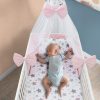 Amilian Baby Bettwäsche 7tlg Set mit Nestchen Kinderbettwäsche 100×135 Betthimmel Babybettwäsche für Baby Sternschnuppe Rosa (Chiffonhimmel) 100% Baumwolle 100% Polyester Oberstoff: 100% Baumwolle, Füllung: 100% Polyester Oberstoff: 100% Baumwolle, Füllung: 100% Polyester - Image 7