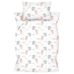 Amilian Babybettwäsche Set 100x135 cm – 2-teilig mit Kissenbezug 40x60 cm – Bettwäsche für Babybett; Kinderbett, 100 % Baumwolle – Kinderbettwäsche Jungen und Mädchen - Ballonbär