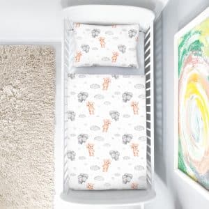 Amilian Babybettwäsche Set 100x135 cm – 2-teilig mit Kissenbezug 40x60 cm – Bettwäsche für Babybett; Kinderbett, 100 % Baumwolle – Kinderbettwäsche Jungen und Mädchen - Ballonbär - Image 5