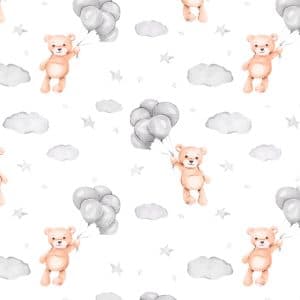 Amilian Babybettwäsche Set 100x135 cm – 2-teilig mit Kissenbezug 40x60 cm – Bettwäsche für Babybett; Kinderbett, 100 % Baumwolle – Kinderbettwäsche Jungen und Mädchen - Ballonbär - Image 9